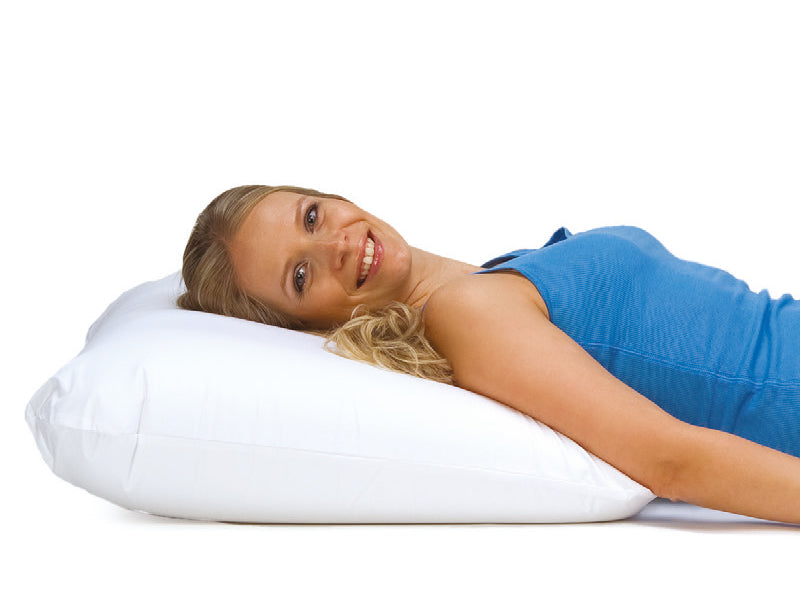 Inflatable Wedge-Shaped Head Rest with cotton cover